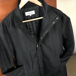 Calvin Klein Black Trench Rain Coat